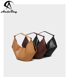 Andong Cowhide Fashion <b>Woven</b> Package Shoulder <b>Tote</b> <b>Bag</b> for Women's Ladies Outdoors Daily Commute Work Crossbody <b>Bags</b> Handbag - Product Image 2
