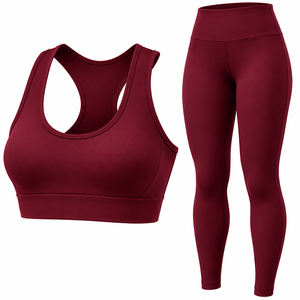 Conjunto de yoga sin costuras, sujetador deportivo de alto soporte y leggings moldeadores, ropa deportiva de alto rendimiento para mujer. - Product Image 4