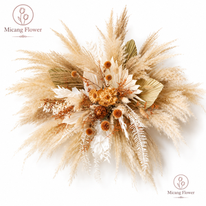 Decoración de Esquina para Bodas, Hojas de <span class=keywords><strong>Palma</strong></span>, Hierba de Pampas, Arco de Eucalipto, Arreglo Floral para Arco - Product Image 6