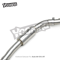 Système d'échappement Catback de performance automobile en acier inoxydable avec soupape électronique pour Audi A6 C8 2.0T 2019-2026