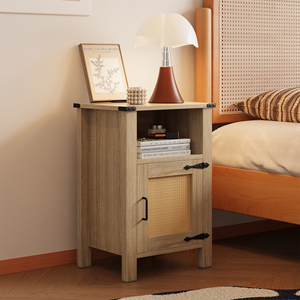 Mueble Auxiliar Moderno de Madera con 2 Cajones, Puerta Reversible, Orificio para Cables, Soporte Estable, para Apartamento, Dormitorio, Entrada - Product Image 1