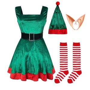 Costumes de Noël sexy pour femmes, elfe vert, Père Noël, FCDR-038 - Product Image 2