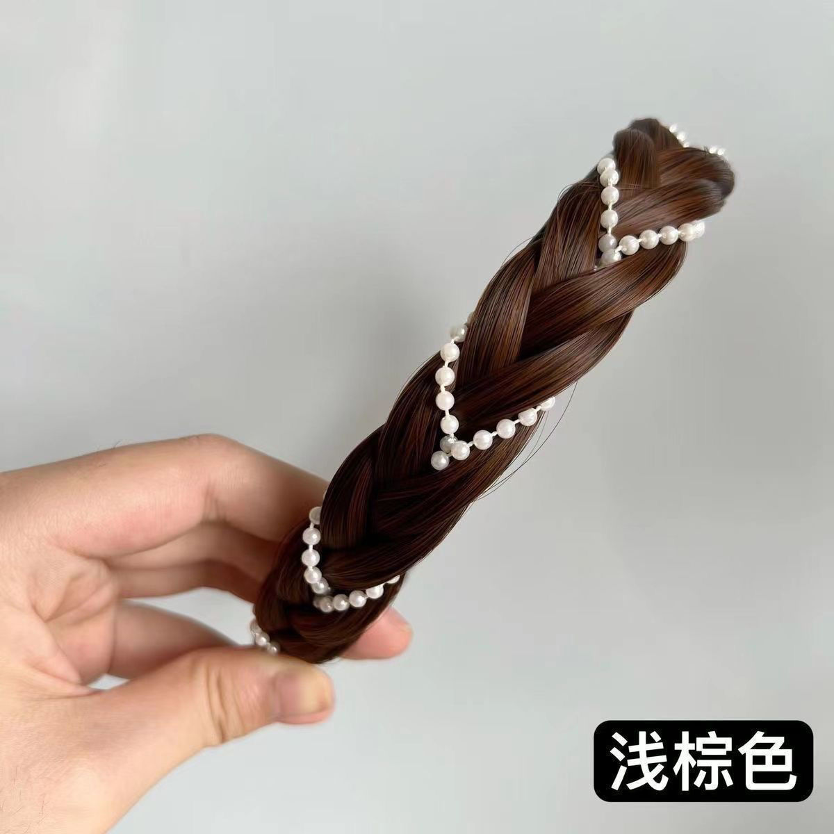 Bandeau de perles [marron clair]