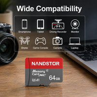 Carte mémoire SD Nandstor Factory grande capacité 64 Go 128 Go 256 Go U3 haute performance pour caméra 4K, carte TF OEM pour console de jeu