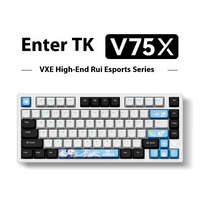 Keyboard Mekanik VXE ATK V75X/V75PRO Keyboard Gamer 3 Mode 2.4G BT Nirkabel 80 Tombol RGB Hot Swap Esports Kantor Gaming
