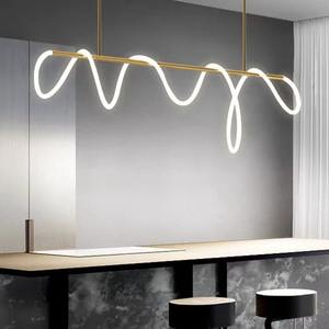 レストランアートアクリルフレキシブルチューブLED装飾ペンダント照明高級ランプモダンロープシャンデリアリビングルーム2026 - Product Image 3