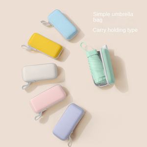 Mini parapluie de poche compact portable à six volets, protégé contre les UV, cadeau d'affaires manuel moderne à double usage pour crème solaire anti-pluie - Product Image 1