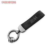 Porte-clés en cuir et en métal avec Logo, pour BMW, Benz, Renault, Audi, Cadillac, Ford, Mazda, Volvo