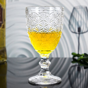 Vente chaude en gros personnalisé à l'<span class=keywords><strong>ancienne</strong></span> en relief écailles <span class=keywords><strong>de</strong></span> poisson en relief cristal Vintage verre à vin gobelet - Product Image 2