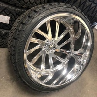 Jantes en aluminium forgé concaves super larges 24x14 26x16 pour F-350 RAM 2500 3500 Dual Sport Truck