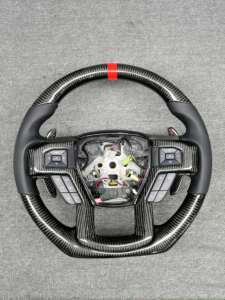 Volant en fibre de carbone personnalisé YLA pour Ford Focus MK4 MK8 <span class=keywords><strong>Fiesta</strong></span> ST <span class=keywords><strong>MK7</strong></span> <span class=keywords><strong>MK7</strong></span>.5 - Product Image 2