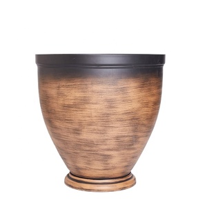 Pot de fleurs en plastique en résine, 8/10 pièces, décoration de jardin, maison, style Vintage, grande taille, plantes, jardinière avec soucoupe - Product Image 1