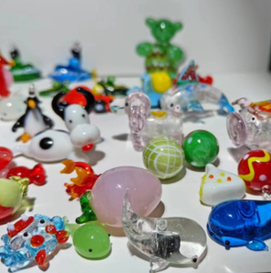 ของตกแต่งโต๊ะทำงาน งานฝีมือ DIY ของตกแต่งขนาดเล็ก รูปสัตว์แก้ว ของประดับตกแต่งรูปกบ <span class=keywords><strong>เต่า</strong></span> ดอกไม้ นก เปลือกหอย - Product Image 1