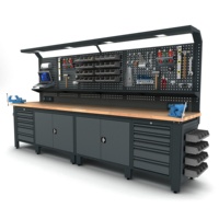 Établi industriel en métal résistant Proline Plus + Combo 3501 | Construction en acier de qualité supérieure par le fabricant turc
