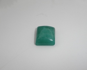 Cabochon rectangulaire vert émeraude, gemme naturelle non montée (15x12mm) pour la fabrication de bijoux - Product Image 3