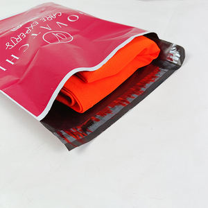 100 MOQ, индивидуальная печать, водонепроницаемые красные полиэтиленовые пакеты для экспресс-доставки посылок - Product Image 1