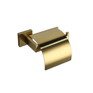 Porte-papier toilette moderne carré en acier inoxydable 304 avec couvercle anti-poussière intégré, support mural pour rouleau de papier toilette - Product Image 6