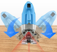 Scie à ruban électrique pour le travail du bois avec une inclinaison de ±45° °   Coupe Courbe et Lumière Laser à Vitesse Variable, Adapté pour le Travail du Bois