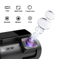 M700 2 pouces 4K WiFi GPS double objectif Dash Cam avant/arrière voiture DVR enregistreur vidéo avec vision nocturne