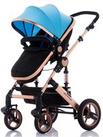 Poussette pour bébé 3 en 1 Système de voyage de luxe Landau de voyage facile à plier Poussette pour bébé Vente en gros Poussette 3 en 1