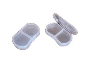 促销赠送礼品口袋2个隔层药丸储物盒小塑料盒 - Product Image 2