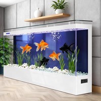 Aquarium sur pied JSD de grande taille, 412 gallons, fond en verre ultra transparent, filtre intégré, pour poissons Arowana, Koi, CustomHomeLivingRoom