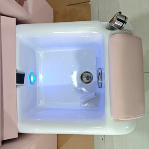 Chaise de manucure inclinable rose à LED, de luxe, avec massage, pour salon de beauté et spa des pieds - Offre spéciale - Product Image 6