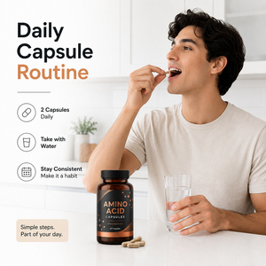 Premium Water Solluble B Complex Amino-acid-glycine 80% Complete Workout Camellia Complex Amino Acid Capsules for People Health - Product Image 5