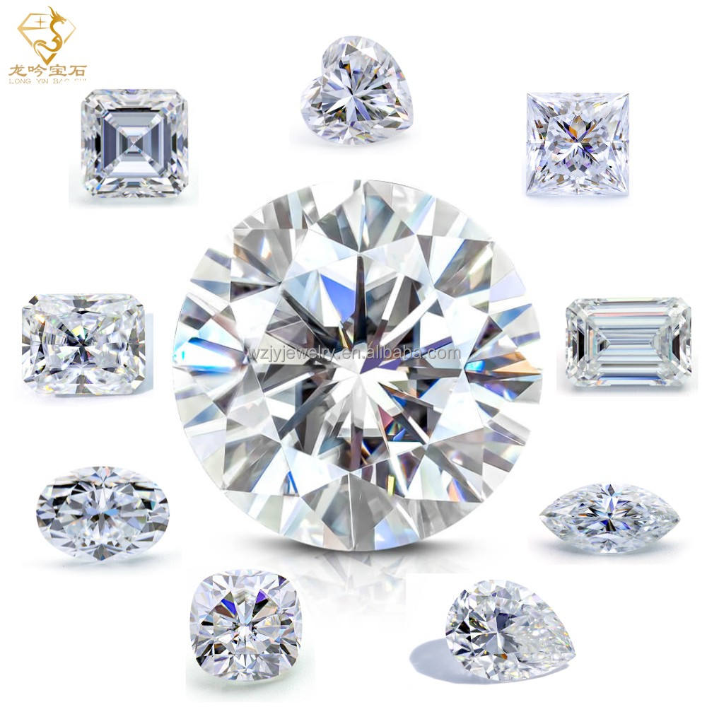 Wuzhou Factory Direct Sale GRA D Color Wholesale Moissanite Stone Diamond  VVS Loose Moissanite