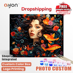 Kits de peinture par numéros Orfon Factory Direct Drop Shipping - Art enchanteur de fille sirène florale pour adultes, décoration de maison DIY, vente en gros - Product Image 1