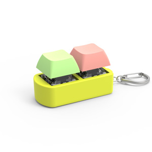พวงกุญแจไฟ LED 4 in 1 แบบปรับแต่งได้ พร้อมปุ่มกดแบบ Mechanical Keycap ของเล่นคลายเครียด คลิกเกอร์ คีย์บอร์ด ฟิดเจ็ต คลิกเกอร์ - Product Image 6