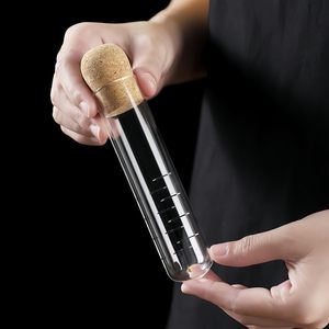 Custom Clear Borosilicate Glass <b>Tea</b> <b>Infusers</b> With Cork Lid Tube <b>Tea</b> <b>Infuser</b> Glass <b>Tea</b> Strainer - Product Image 3