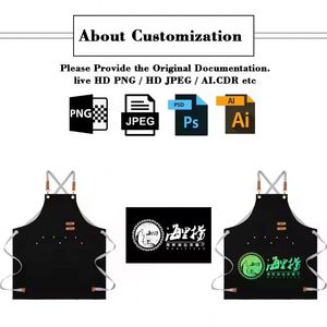 Customized Personality Logo Restaurant Cafes Cleaning <b>Chef</b> Kitchen With Pocket for Barber Shop Brand Custom Made <b>Aprons</b> - Product Image 2