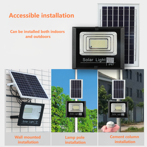 Luz de Rua <span class=keywords><strong>LED</strong></span> Branca Externa 3000W IP65 à Prova d'Água com Controle Remoto, Sensor de Movimento Crepuscular e Holofote Solar de Jardim com Feixe de 270 Graus - Product Image 1