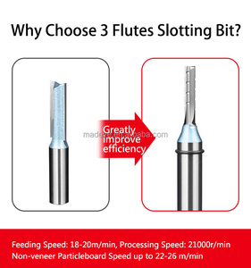 Chất Lượng Cao Chế Biến Gỗ Máy Móc Công Cụ Tideway 1/2 Shank 3 Flutes Carbide End Mill Cutter Tct Mortising Thẳng <span class=keywords><strong>Router</strong></span> <span class=keywords><strong>Bits</strong></span> - Product Image 6