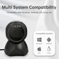 Escáner de Código de Barras de Escritorio T760, Manos Libres, Omnidireccional, 1D 2D QR, USB, Conexión por Cable, Plug and Play, para Supermercados y Tiendas Minoristas