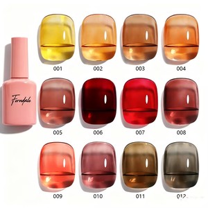 Nouvelle tendance populaire : Vernis gel UV/LED 12 couleurs, végétalien, non toxique, longue tenue, ambre, glacé, transparent, caramel - Product Image 2