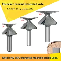 Fraise à cintrer les arceaux circulaires intégrée pour le travail du bois transfrontalier, queue de 12 mm, compatible CNC/machine de gravure