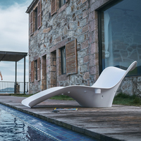Chaise longue de piscine, chaise longue d'extérieur imperméable, chaise longue inclinable, lit de soleil