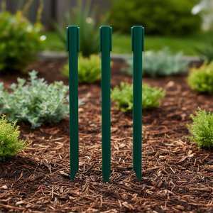 Estacas de acero verdes con revestimiento de polipropileno para plantas artificiales, uso en exteriores, paquete de 30 - Product Image 2