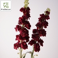 Bunga Hyacinth Ungu Burgundy Sentuhan Asli 82CM, Bunga Tiruan Putih Besar untuk Dekorasi Rumah, Meja, dan Pernikahan