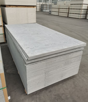 Panneau de revêtement mural, de plafond et de sol en fibrociment ignifuge gris clair moderne, sans amiante, renforcé au silicate de calcium, vente en gros