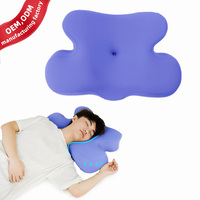 Oreiller cervical ergonomique moderne en mousse à mémoire de forme à rebond lent, soutien cervical, coton doux 400 fils, orthopédique
