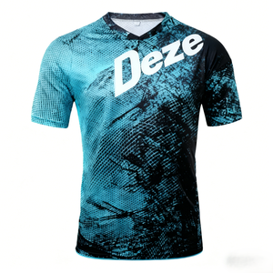 Camiseta Deportiva de Manga Corta, Secado Rápido, Transpirable y Elástica, con Logotipo Personalizado, para Ciclismo, Descenso de Montaña, Ciclismo de Montaña, Jersey MTB - Product Image 1