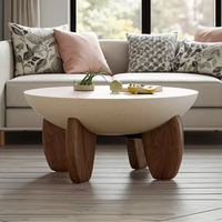 Table basse italienne minimaliste moderne en bois massif Table centrale convertible pour salle à manger et salon Ensemble silencieux pour café
