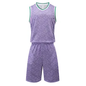 Grosir pakaian khusus Jersey basket terbaru dan celana pendek desain sublimasi kaos seragam basket reversibel