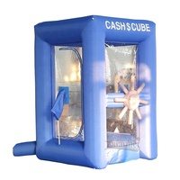 Zhenmei Cube Gonflable Cash Money Attraper Machine Stand/Portable Gonflable Money Booth à vendre