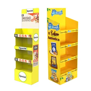 Forma de varejo pop personalizado 3 tier, prateleira de exibição de cadrboard