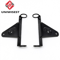 Pièces de moto, support de phare avant avec coussinets en caoutchouc, acier noir pour Haojue Xpress 125, support de montage de phare