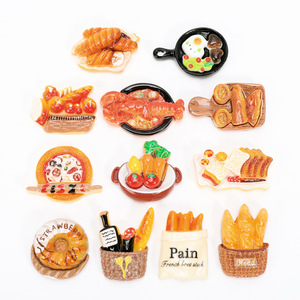 Aimants de réfrigérateur 3D ronds en résine, vente directe d'usine promotionnelle, aimants alimentaires personnalisés, nouveaux autocollants magnétiques créatifs sur le thème de la nourriture - Product Image 6